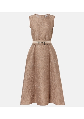 'S Max Mara Belted jacquard midi dress