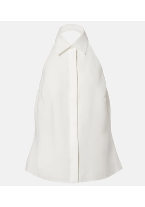 Ralph Lauren Collection Eldred halterneck linen top