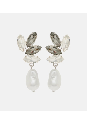 Erdem Embellished faux-pearl drop earrings