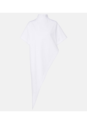 Alaia Asymmetric cotton jersey T-shirt