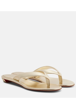 Christian Louboutin Miss Z metallic leather thong sandals