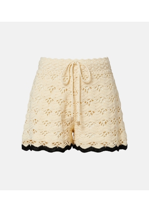 Zimmermann Aster crochet cotton shorts