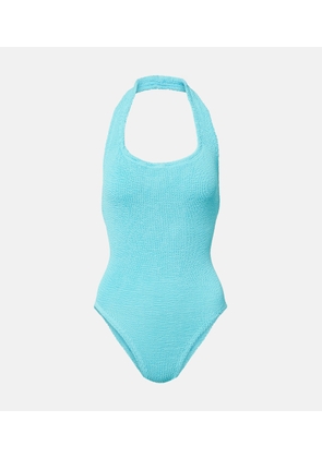 Hunza G Sandy halterneck swimsuit
