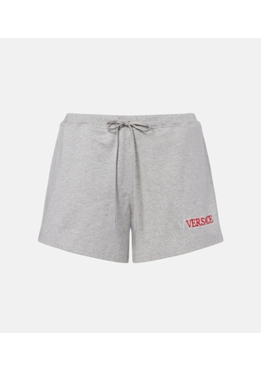 Versace Logo cotton jersey shorts