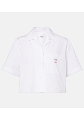Versace Cropped cotton poplin shirt