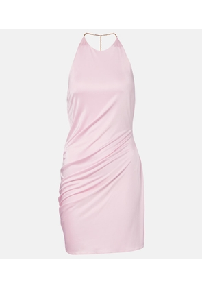 Versace Draped jersey minidress