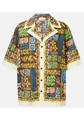 Alemais Minnie printed cotton bowling shirt