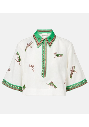 Alemais Wanda embroidered linen shirt