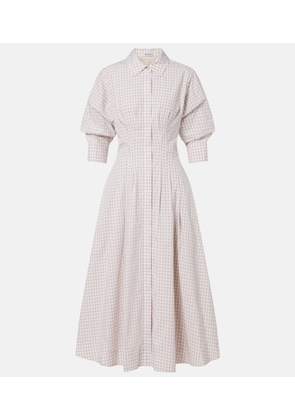 Simkhai Jazz gingham cotton-blend shirt dress