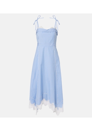Simkhai Avaleigh striped cotton midi dress
