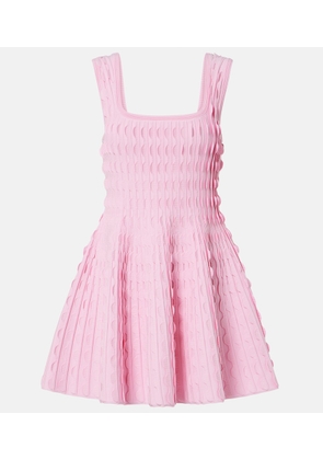 Simkhai Vanna knitted scalloped minidress