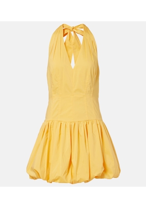 Simkhai Brooke gathered cotton-blend minidress