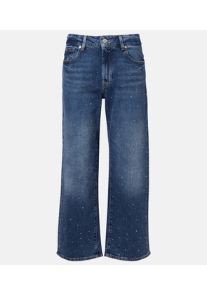 7 For All Mankind Stovepipe embellished straight jeans