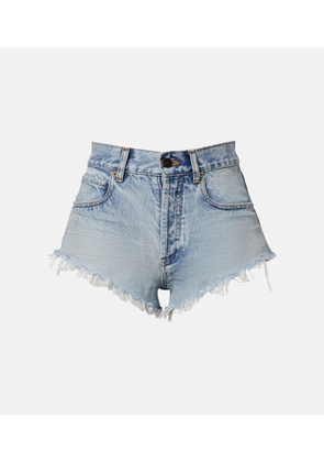 Balenciaga Frayed denim shorts