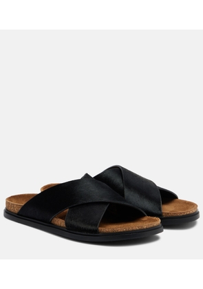The Row Cross calf hair sandals