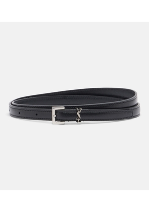 Saint Laurent Cassandre leather belt