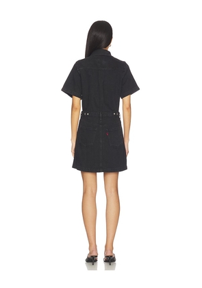 LEVI'S Short Sleeve Logan Western Dress in Black. Size S. Also in XS, M, L.