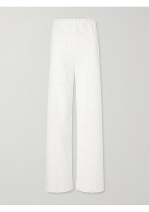 Faithfull - Mora Broderie Anglaise Straight-leg Pants - White - x small,small,medium,large,x large,xx large