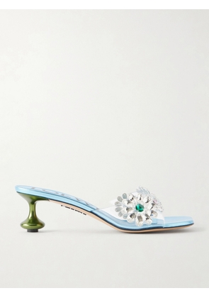LOEWE - + Paula'a Ibiza Flower Embellished Pvc Mules - Blue - FR35,FR36,FR37,FR38,FR39,FR40,FR41