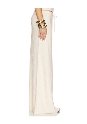SRG Tamilore Textured Knit Skirt in Cream. Size XXS. Also in XS, S, M, L.