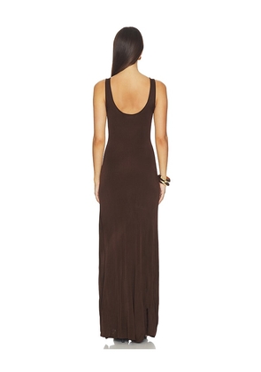 SRG Octayvia Knit Gown in Chocolate. Size XXS. Also in XS, S, M, L.