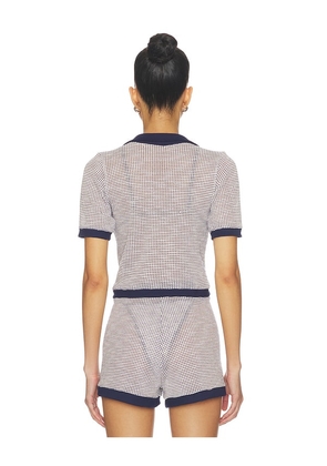 PEIXOTO Mila Cropped Top in Navy. Size S. Also in L, M, XL, XS.