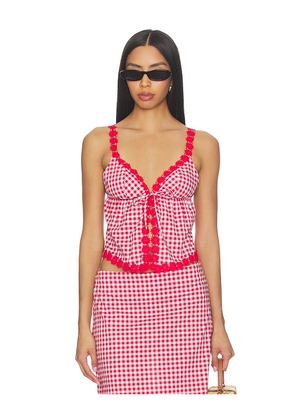 PEIXOTO Sienna Top in Red. Size S. Also in XS, M, L, XL.