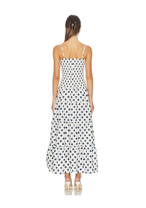 PEIXOTO Clementine Maxi Dress in White,Navy. Size S. Also in M, L, XL.