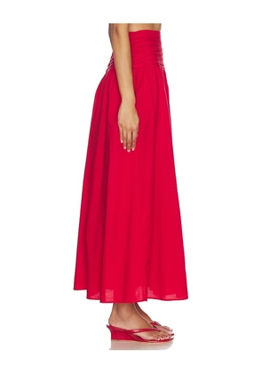 PEIXOTO Rowan Maxi Skirt in Red. Size S. Also in M, L, XL.