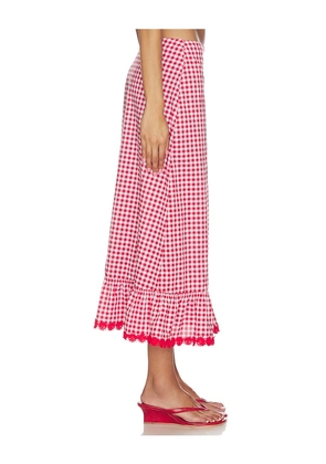 PEIXOTO Lola Maxi Skirt in Red. Size S. Also in XS, M, L, XL.