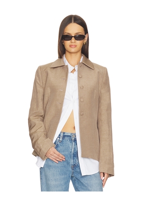 SRG Mattie Blazer in Taupe. Size XXS. Also in XS, S, M, L, XL.