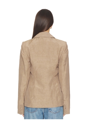 SRG Mattie Blazer in Taupe. Size XXS. Also in XS, S, M, L, XL.