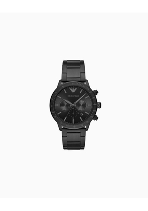 Men's Chronograph Black Stainless Steel Watch