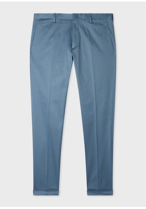 Paul Smith Slim-Fit Mid Blue Stretch-Cotton Chinos