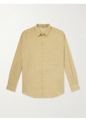 Auralee - Checked Cotton-Poplin Shirt - Men - Yellow - 3
