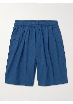 Folk - Assembly Wide-Leg Cotton-Blend Shorts - Men - Blue - UK/US 30