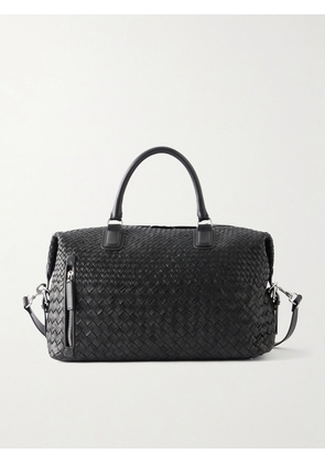 Officine Creative - Woven Leather Weekend Bag - Men - Black