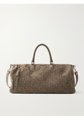 Officine Creative - Armor 01 Woven Suede Weekend Bag - Men - Neutrals
