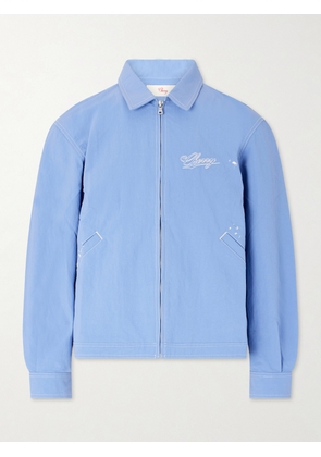 Cherry Los Angeles - Logo-Embroidered Paint-Splattered Shell Jacket - Men - Blue - S