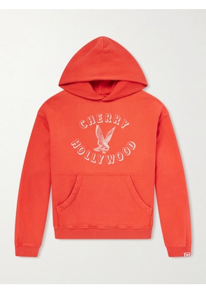 Cherry Los Angeles - Logo-Print Cotton-Jersey Hoodie - Men - Red - XS