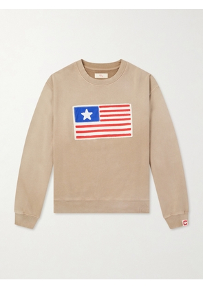 Cherry Los Angeles - Embroidered Cotton-Jersey Sweater - Men - Brown - XS