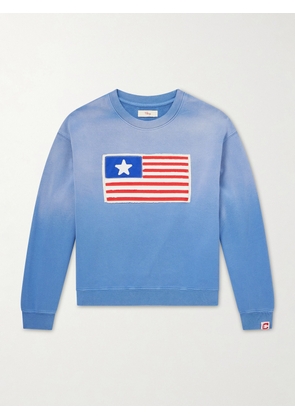 Cherry Los Angeles - Embroidered Cotton-Jersey Sweater - Men - Blue - XS