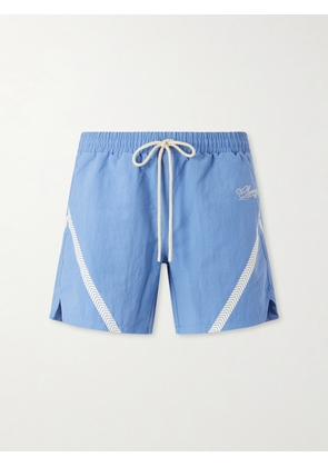 Cherry Los Angeles - Logo-Printed Woven Straight-Leg Shorts - Men - Blue - S