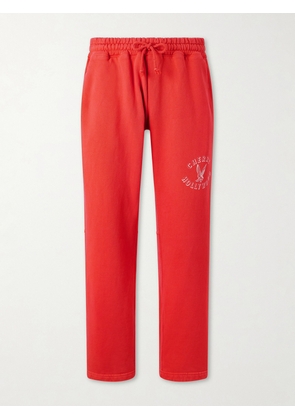 Cherry Los Angeles - Hollywood Straight-Leg Logo-Print Cotton-Jersey Sweatpants - Men - Red - S