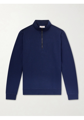 Derek Rose - Quinn Cotton and Modal-Blend Jersey Half-Zip Sweatshirt - Men - Blue - S
