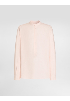 Dolce & Gabbana Camicia - Man Shirts Pink Linen 41
