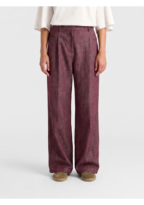 MOMONÌ Pants Woman color Burgundy