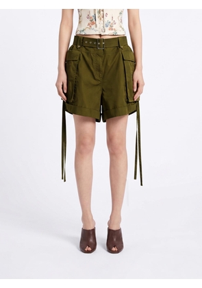MCQUEEN Shorts Woman color Green