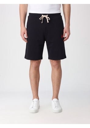 VISION OF SUPER Cotton Jogging Shorts with Drawstring and Contrast Logo