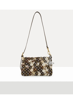 Vivienne Westwood Lola Shoulder Bag Hairy/smooth Leather White-brown